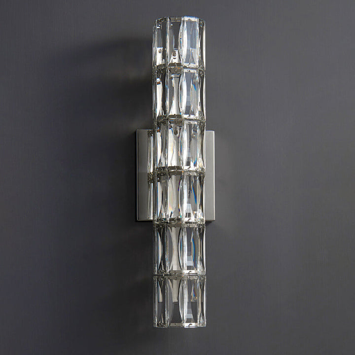Moderno Lujo Plata Cristal Columna Aplique de Pared con 3/4/6 Luces 