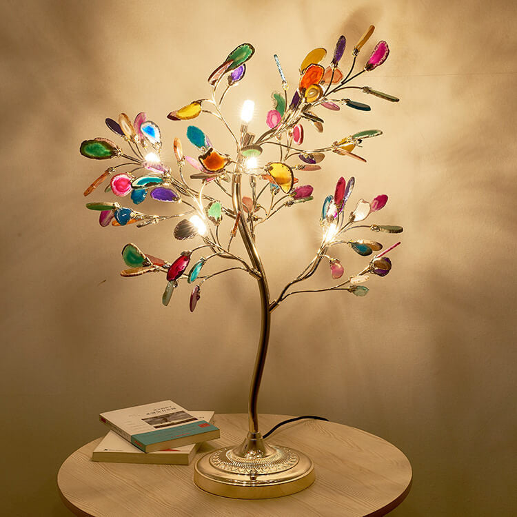 Nordic Colorful Agate Firefly Design 6-Light Table Lamp