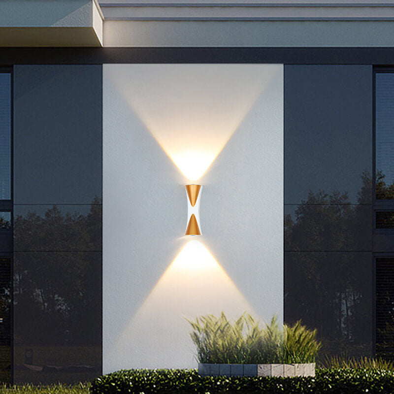 Einfache wasserdichte LED-Wandleuchte aus Aluminium für den Außenbereich