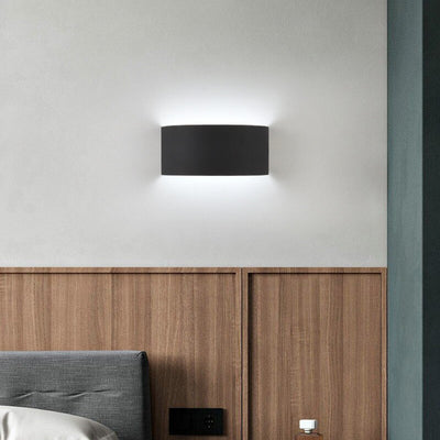 Minimalist Solid Color Iron Half-circle LED Wall Sconce Lamp