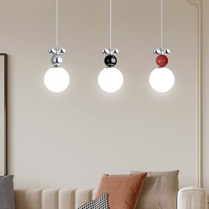 Diseño de hardware minimalista moderno Esfera Lámpara colgante de 1 luz 