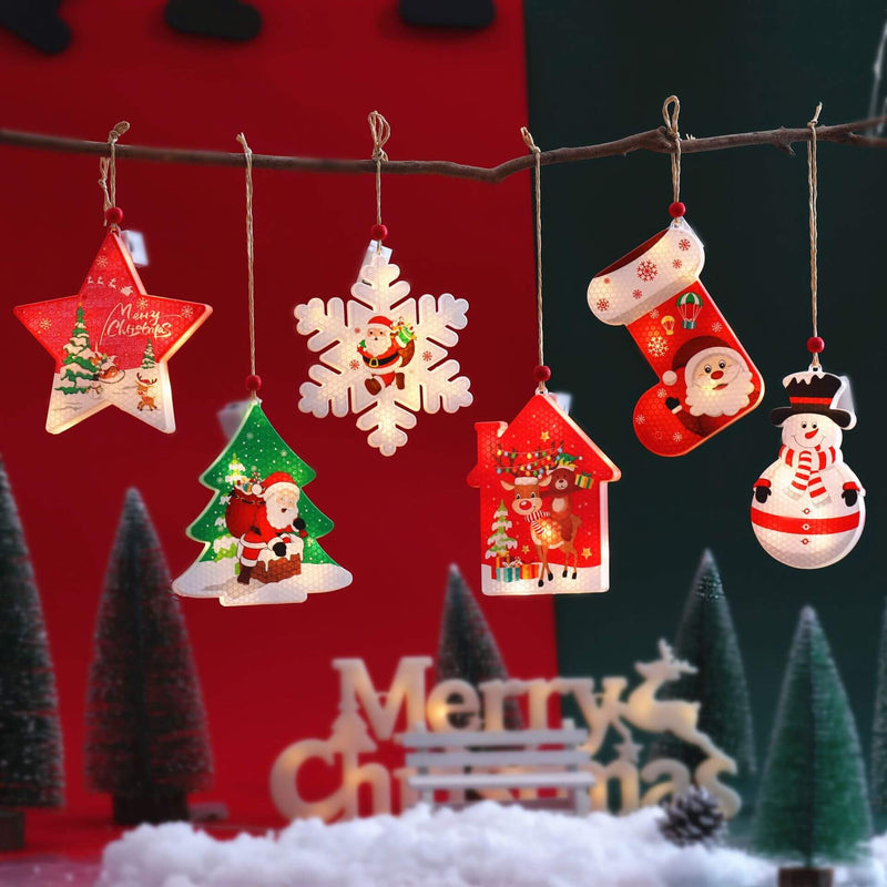 Lumières suspendues peintes en plastique LED décoratives de Noël 