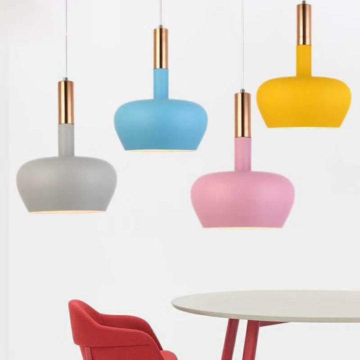 Suspension Luminaire 1 Lumière en Forme de Bouteille en Aluminium Macaron Nordique 