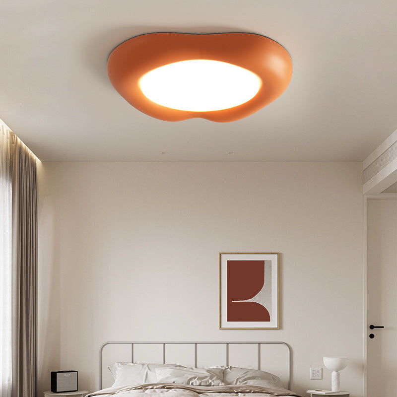 Modern Minimalist Apple Shape Solid Color LED Flush Mount Ceiling Light