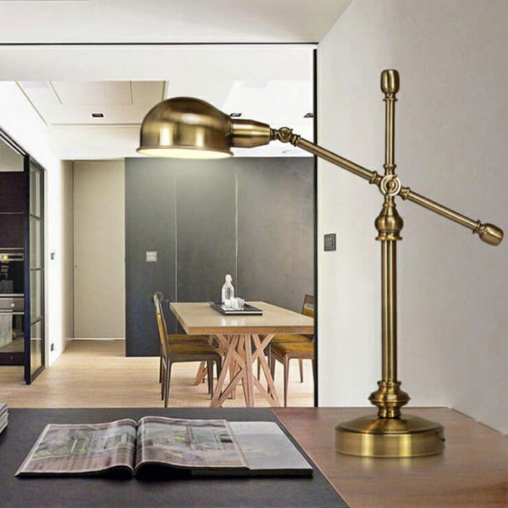Lampe de Table 1 Lumière avec Protection des Yeux en Fer Industriel Simple 