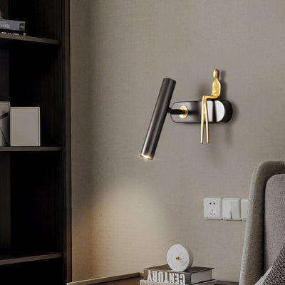 Nordic Simple Golden Man Decorative Slim Design LED Wall Sconce Lamp