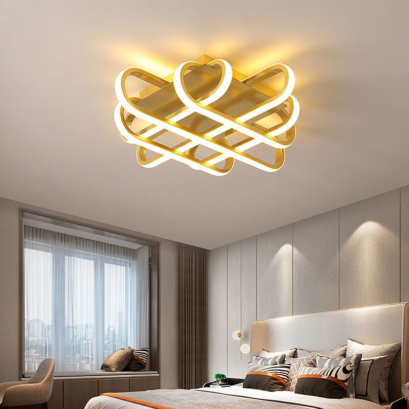 Moderne minimalistische Waffeleisen Acryl Silikon LED-Deckenleuchte 