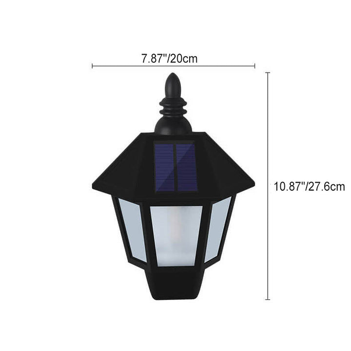 Modern Minimalist Solar Hexagonal ABS PC LED Waterproof Outdoor Wall Sconce Lamp
