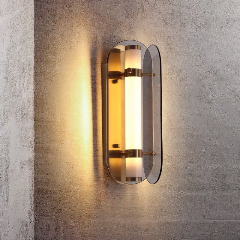 Skandinavische minimalistische Licht-Luxus-Glas-LED-Wandleuchte 