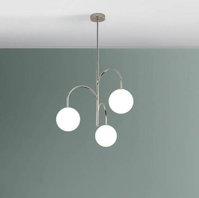 Nordic Magic Bean Glass Ball 3-Light Chandelier