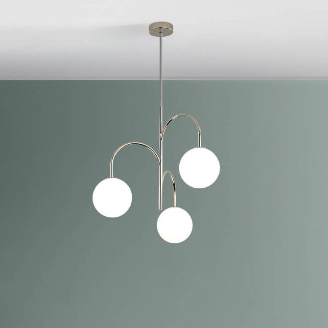 Nordic Magic Bean Glass Ball 3-Light Chandelier