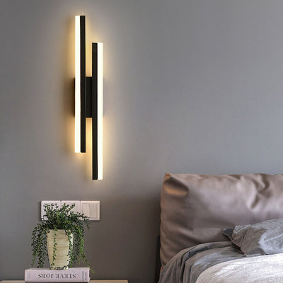 Modern Minimalist Lines Iron Acrylic LED Wall Sconce Lamp