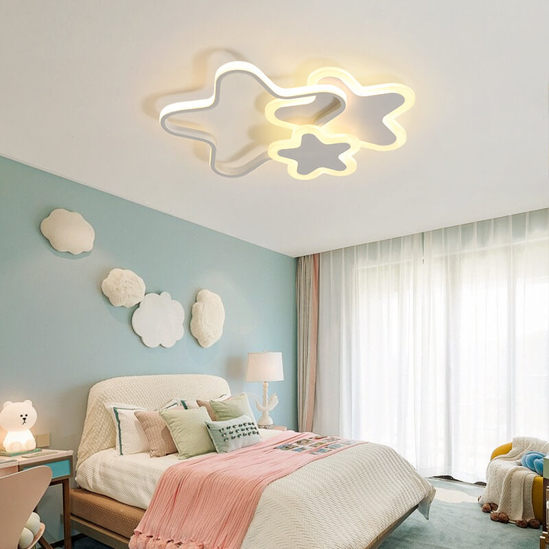 Nordic Cartoon Star Shape LED Flush Mount Ceiling Light