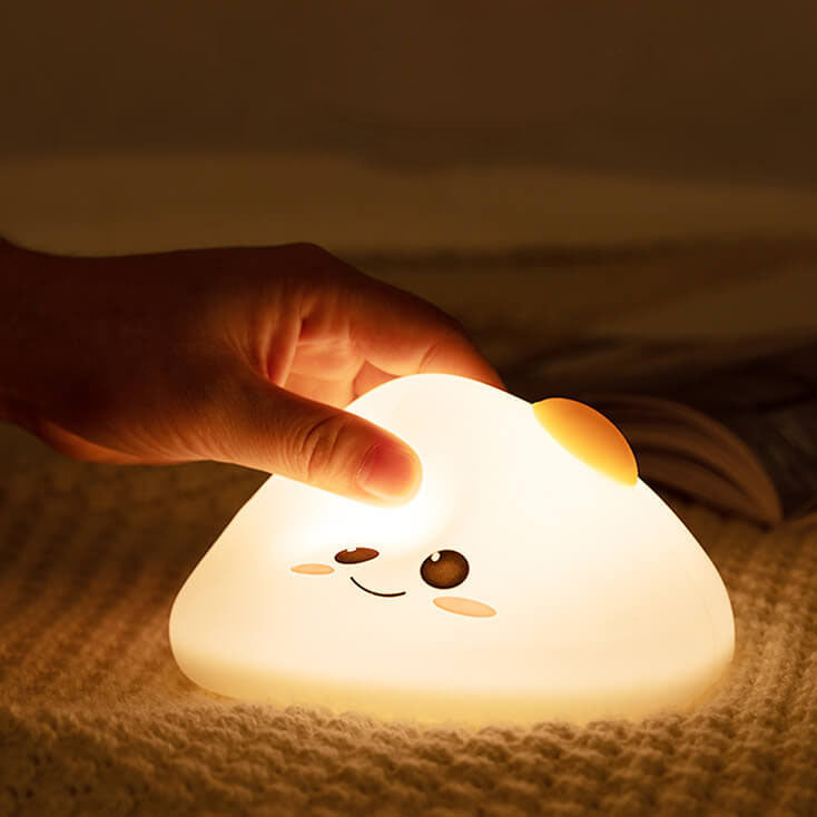 Lampe de Table à Minuterie Pat Lampe de Nuit LED en Silicone Créatif en Forme de Lait 