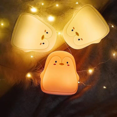 Kreative Cartoon Ei Silikon USB LED Kinder Nachtlicht Tischlampe 