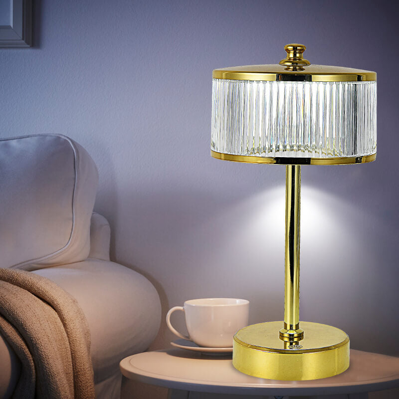 Lampe de table ambiante tactile LED rechargeable en acrylique de luxe créatif 