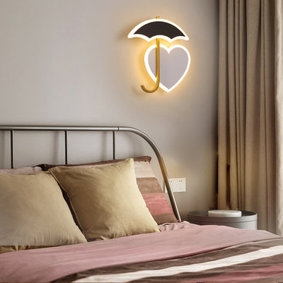 Nordic Creative Umbrella Heart Acrylic LED Wall Sconce Lamp