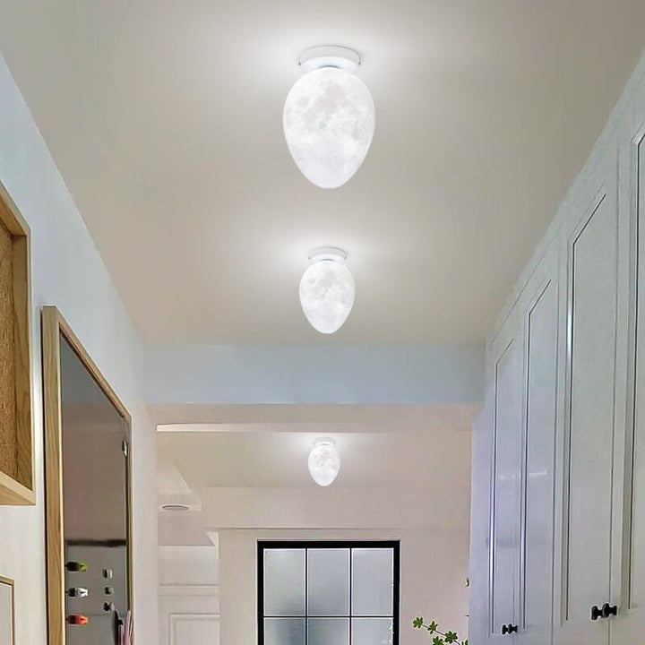 Nordic Creative Egg Design 1-Light Semi-Flush Mount Ceiling Light