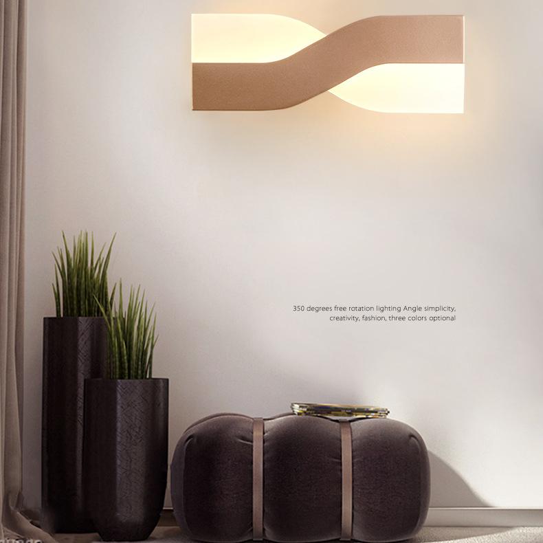 Nordic Post-modern Minimalist Rectangular Rotatable LED Wall Sconce Lamp