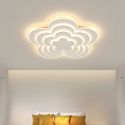 إضاءة LED مثبتة على السقف بتصميم حديث ومبدع على شكل بتلات زهور من الأكريليك 