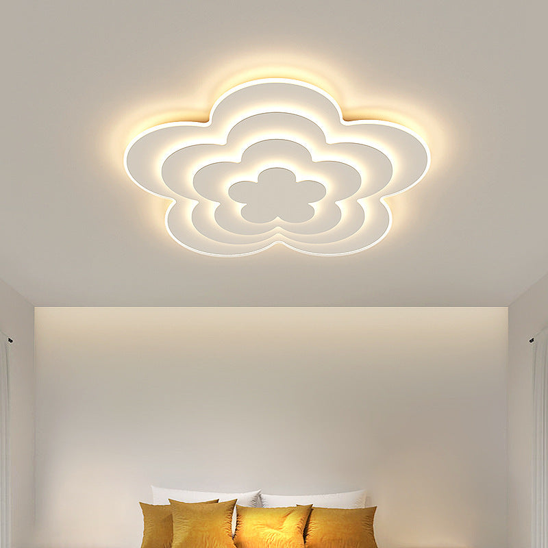 إضاءة LED مثبتة على السقف بتصميم حديث ومبدع على شكل بتلات زهور من الأكريليك 