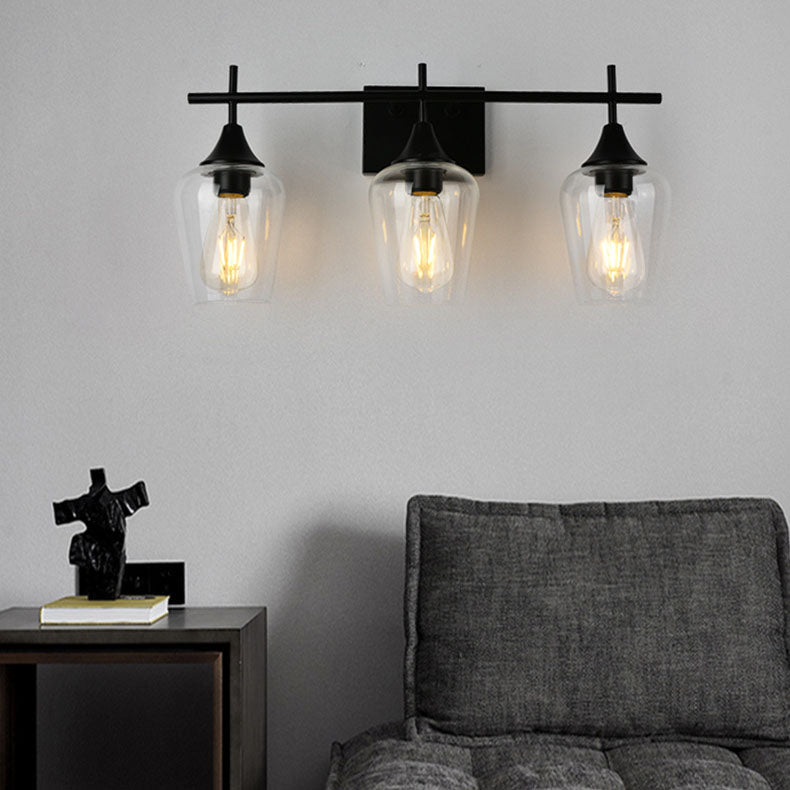 Lámpara de Aplique de Pared de 2/3 Luces de Hierro con Copa de Vino Industrial Simple 