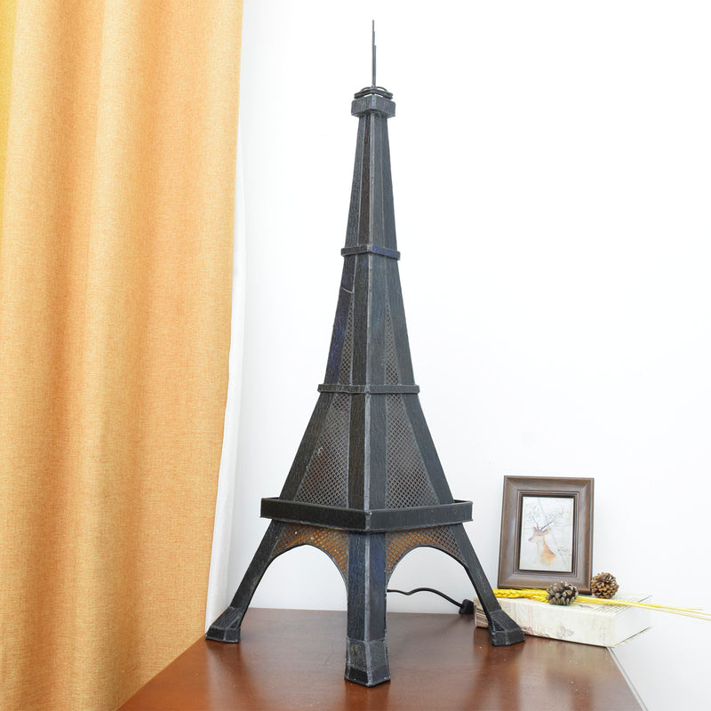 Lampe de table en vitrail Tiffany Tower européenne à 1 lumière 