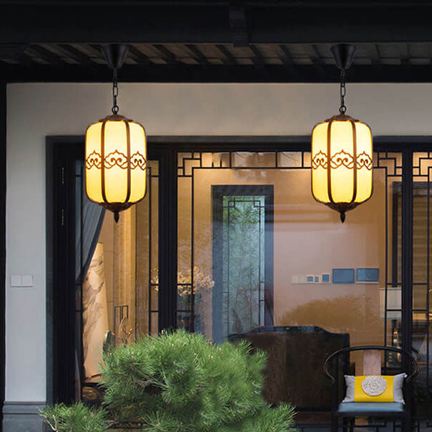 Lanterne chinoise moderne en marbre, luminaire suspendu d&