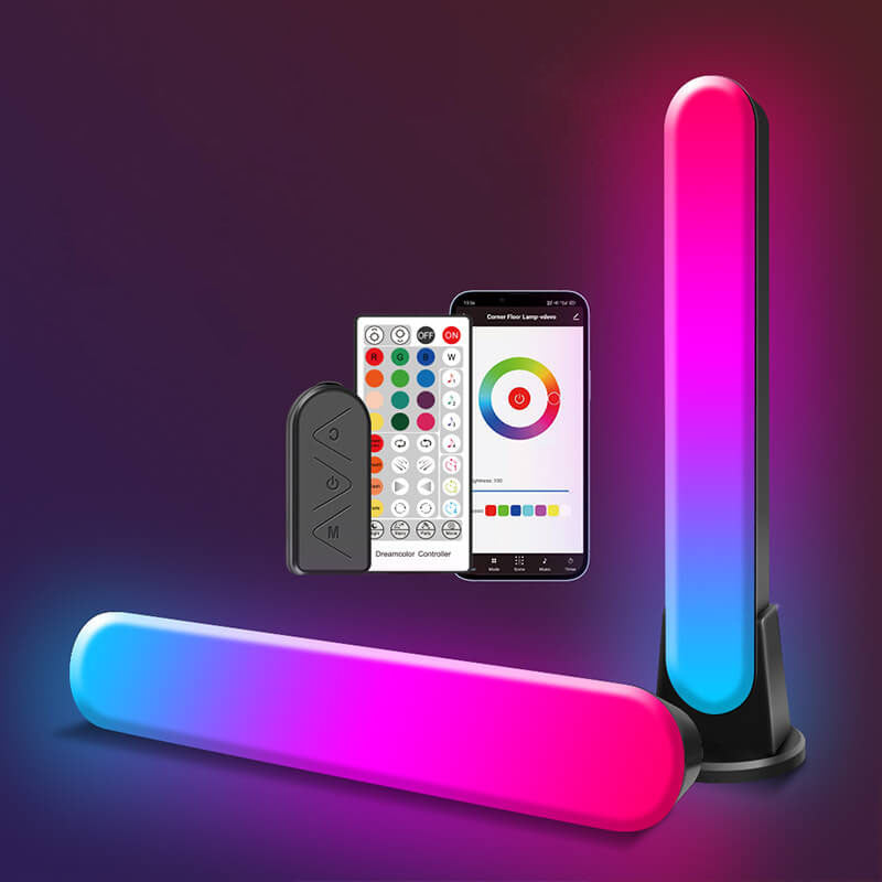 عمود إبداعي خداع مصباح طاولة محيط LED بلوتوث RGB 