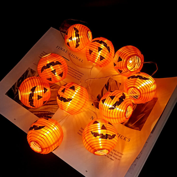 Halloween-Kürbislaterne im Freien wasserdichte LED-dekorative Lichterketten 