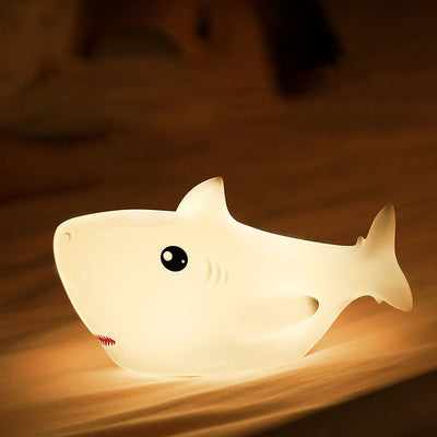 Creative Ocean Shark Silikon USB LED Nachtlicht Tischlampe 