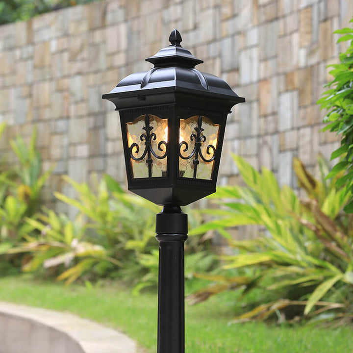 Luz de Paisaje de Césped Exterior de 1 Luz con Flecha Cuadrada de Flor Impermeable Industrial 
