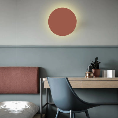 Modern Minimalist Colorful Round Iron LED Wall Sconce Lamp