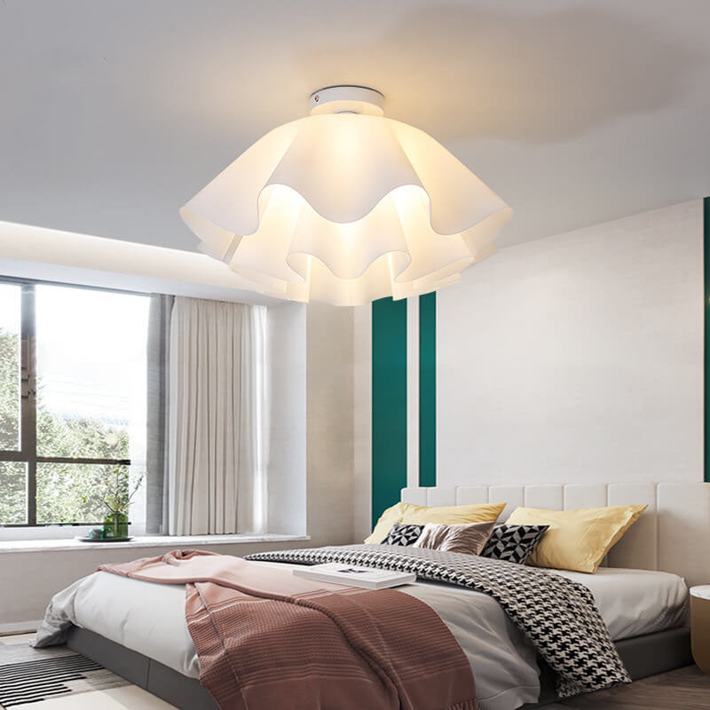 Modern Acrylic Scandinavian Style Petal 1-Light Flush Mount Light