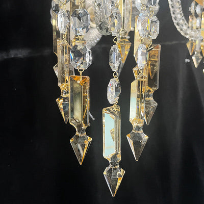 Vintage Tiffany gefärbte florale Glaskuppel 1-Licht Wandleuchte Lampe 