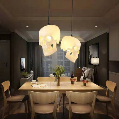 Skull Resin Shade 1-Light Pendant Light