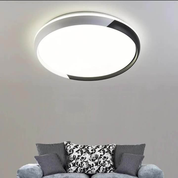 Moderne runde braune LED-Deckenleuchte aus Acryl 
