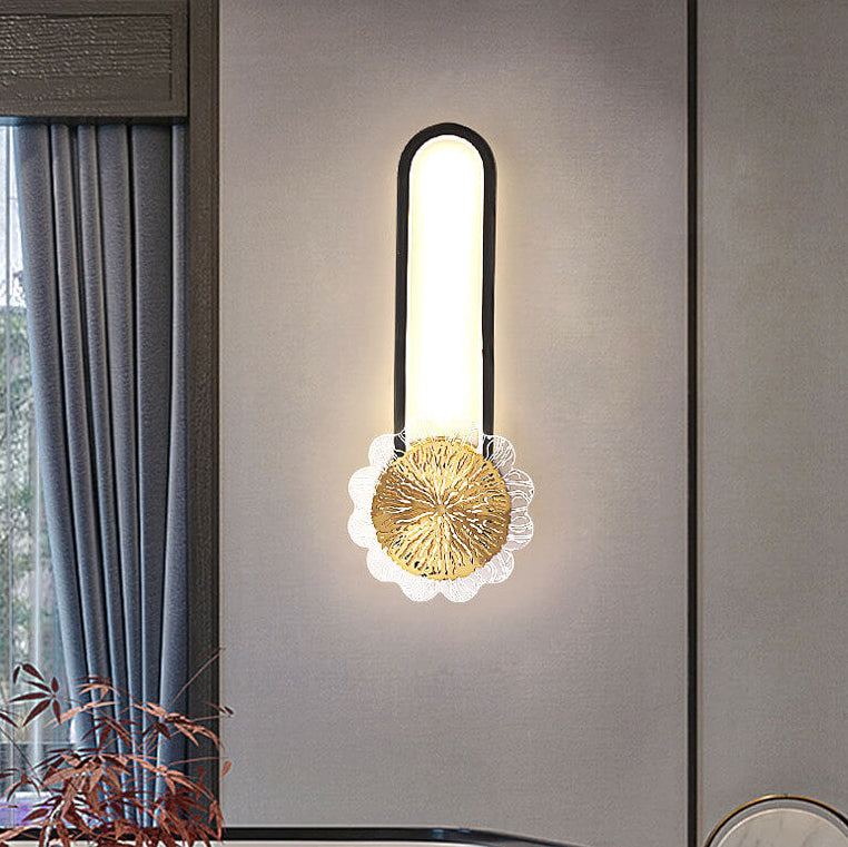 Industrielle LED-Wandleuchte mit minimalistischem kreativem Ringdesign aus Vollkupfer 
