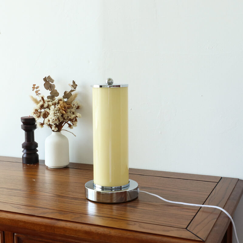 Vintage Glass Column USB LED Night Light Table Light