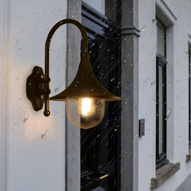 Retro minimalistischer Trompete wasserdichter 1-Licht Wandleuchten-Lampe 