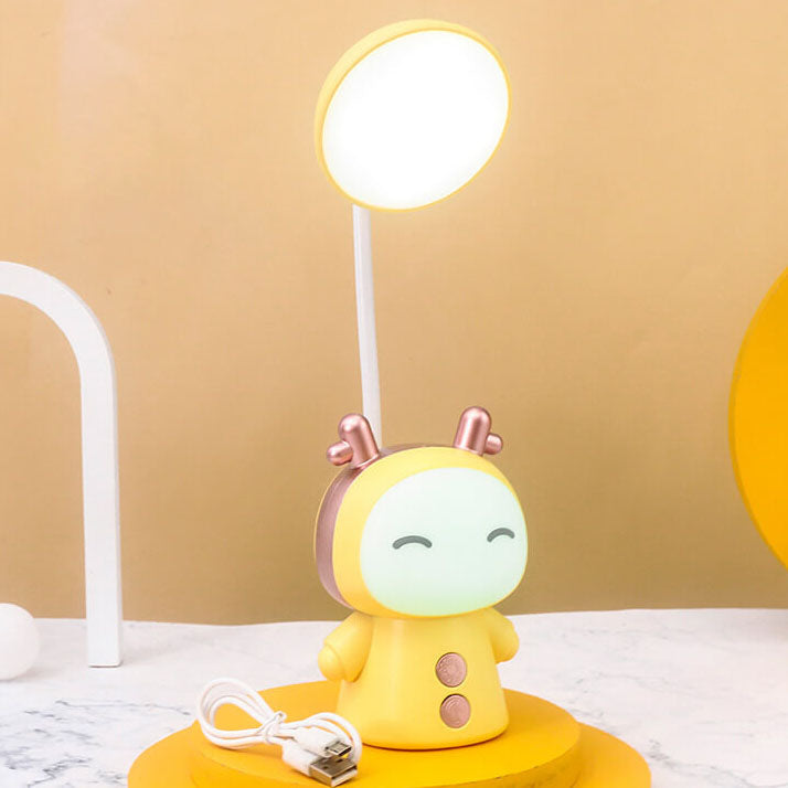 Lámpara de Escritorio para Niños LED de Cuidado de Ojos ABS de Muñeca de Dibujos Animados Colorida 