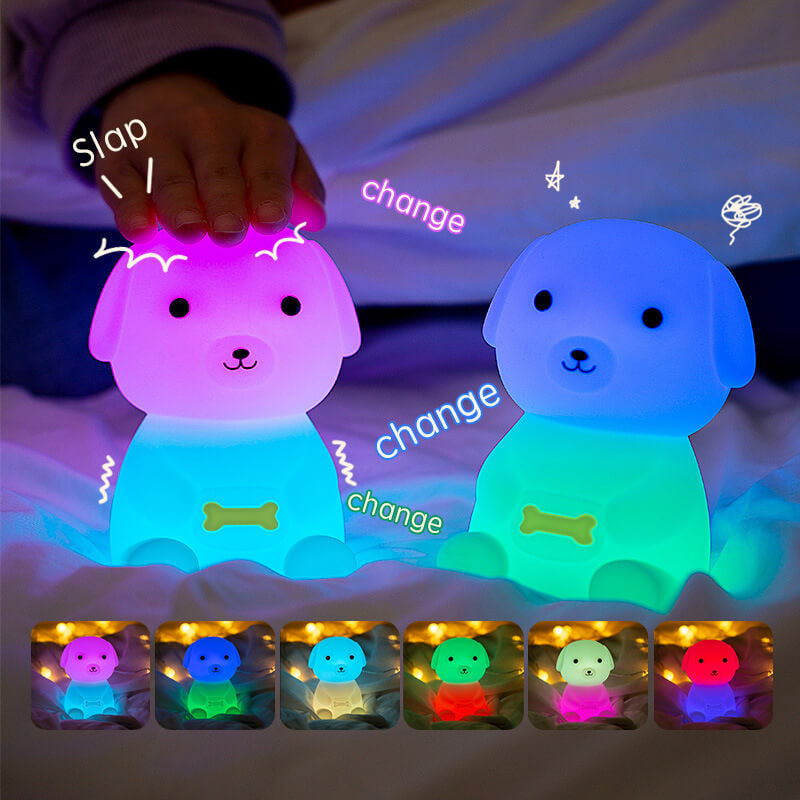 Kreative Silikon-Welpen-LED-Nachtlicht-Tischlampe