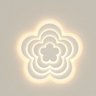 Modern Creative Flower Petal Acrylic LED Flush Mount Lighting