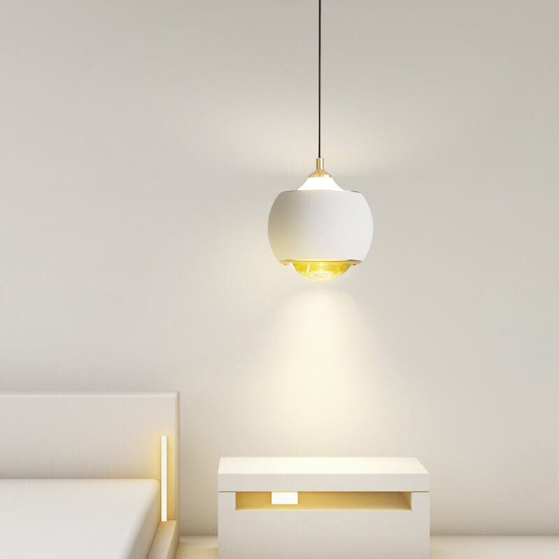 Modern Minimalist Orb Ball Iron Liftable LED Pendant Light