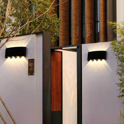 Modern Outdoor Arc Up and Down Spotlight LED Outdoor Waterproof Wall Sconce Lamp