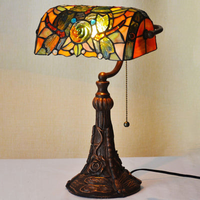 Tiffany Dragonfly Rose Glass 1-Light Table Lamp