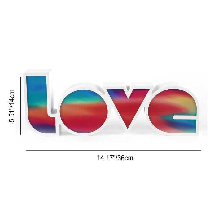 Contemporary Creative PS LOVE Letters Wedding Valentines LED Decoration Night Light Table Lamp for Bedroom
