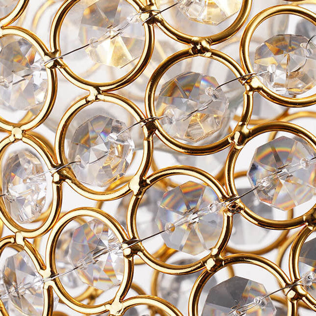 European Light Luxury Geometric Hardware Crystal 1-Light Pendelleuchte 