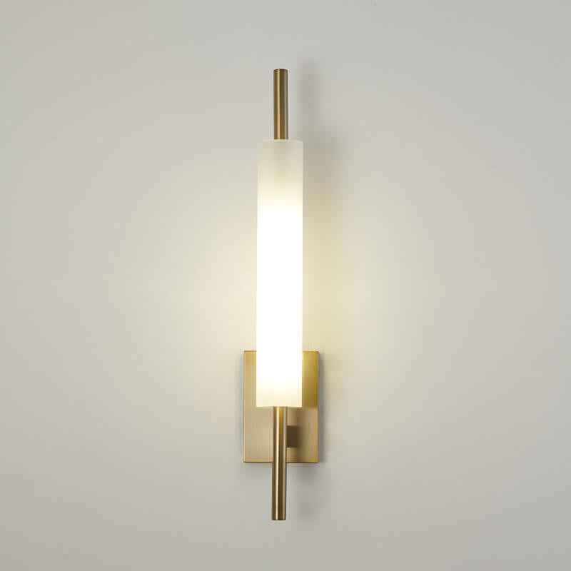 Lámpara Aplique de Pared LED de Diseño Moderno con Columna Larga de Vidrio 