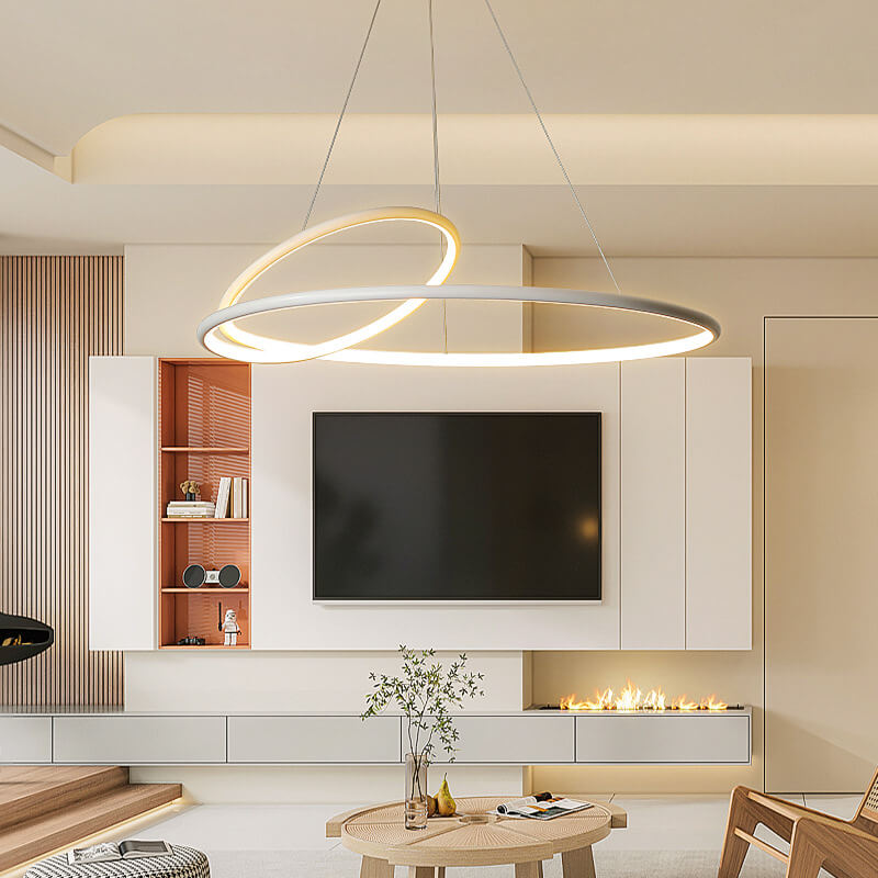 Modern Minimalist Round Iron LED Chandelier